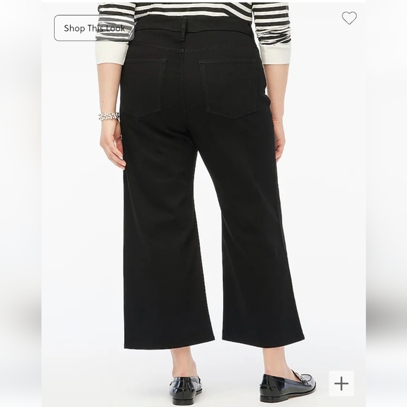 J.Crew factory black Wide-leg cropped All Day stretch Jean size 31 NWT - Picture 2 of 8